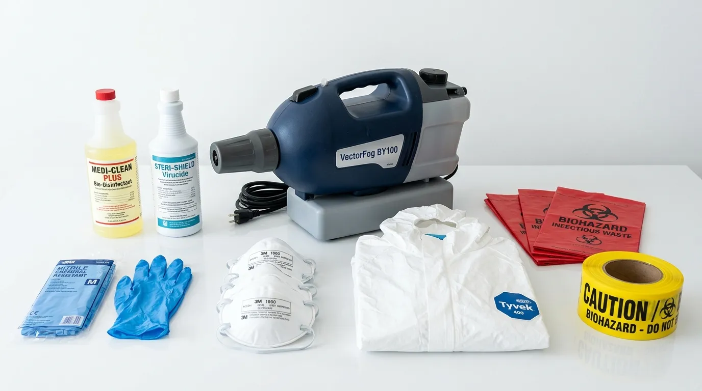 Professional biohazard remediation crew working in Kingsburg