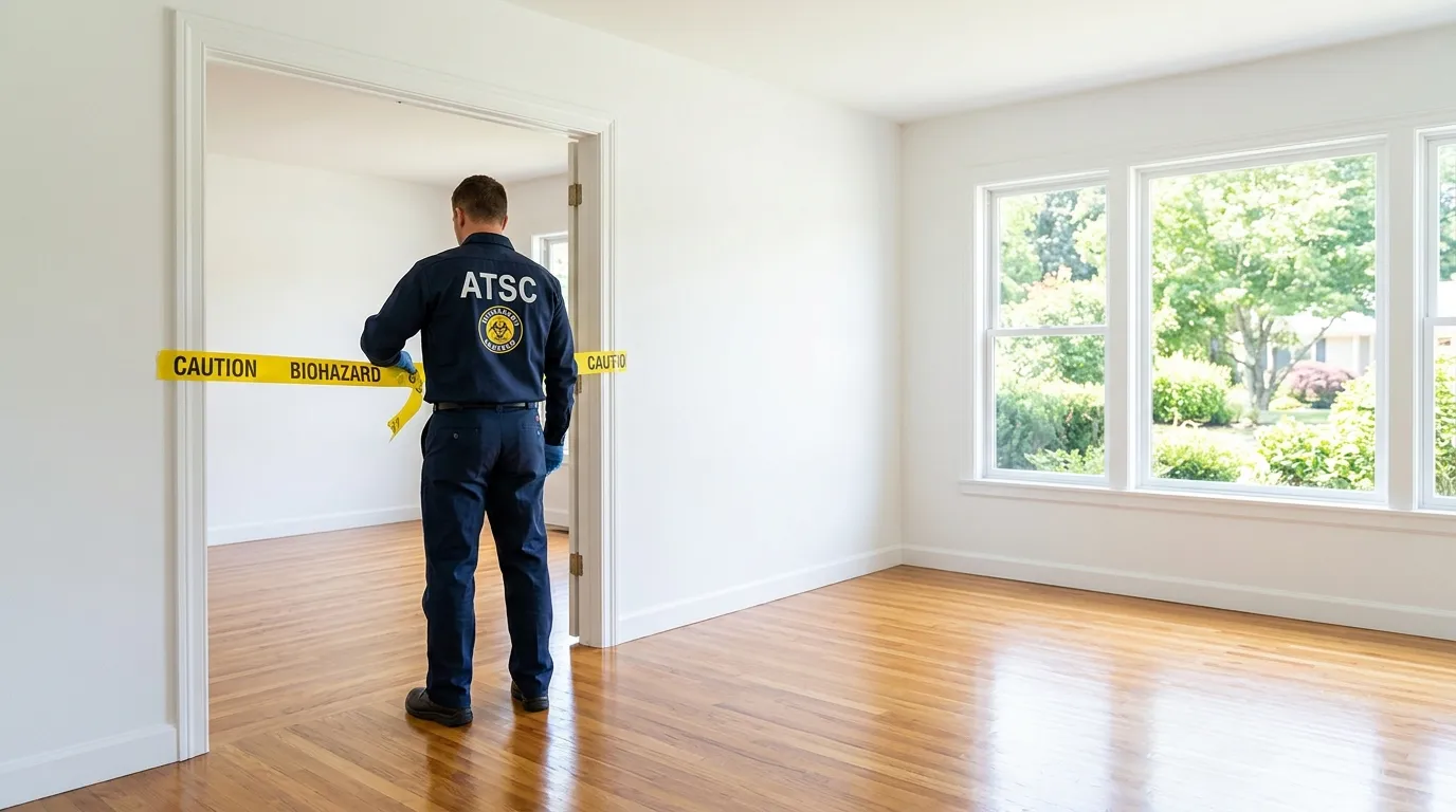 Certified biohazard cleanup crew performing Crime Scene Cleanup in Kingsburg